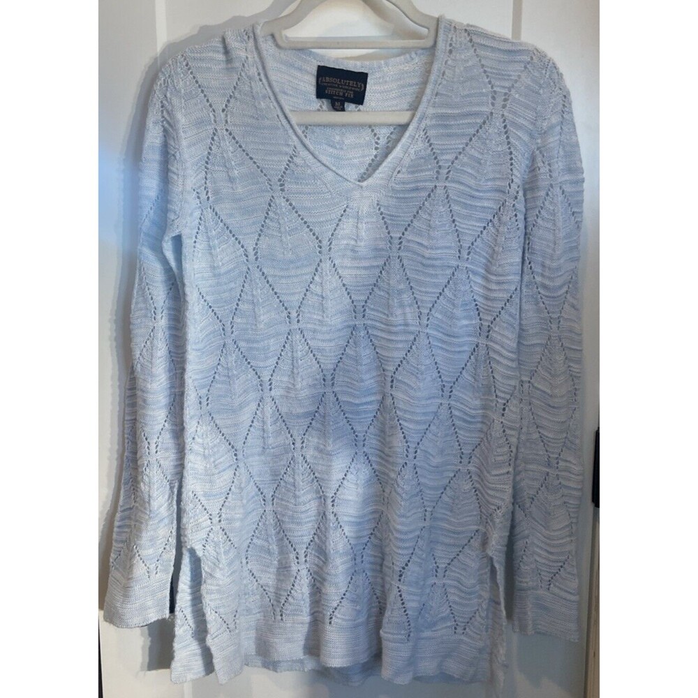 Absolutely creative worldwide Baby blue Knit Sweater Top Size Medium